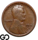 1914-D Lincoln Cent Wheat Penny, Avidly Pursued Choice FINE++ Key Date