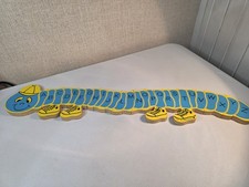 Rare Vintage Wood JUDY INSTRUCTO Alphabet Worm Puzzle Box 1984