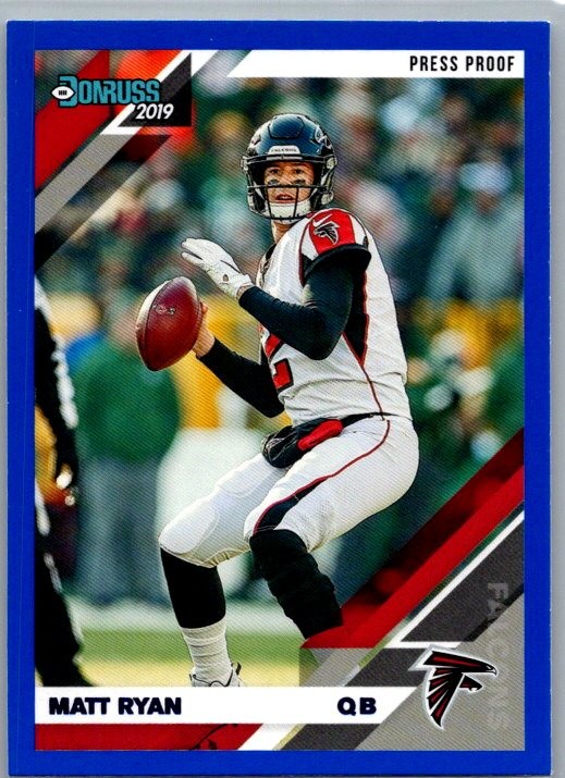 2019 Donruss #17 Matt Ryan Press Proof Blue