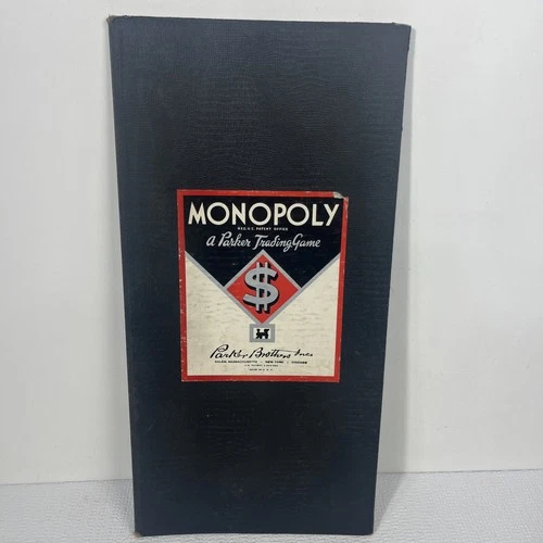 Vintage Monopoly Board Game 1935 Parker Brothers Early (1st?) Edition.BOARD ONLY