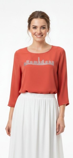 Women Kathleen Madden Blouse Coral XXL