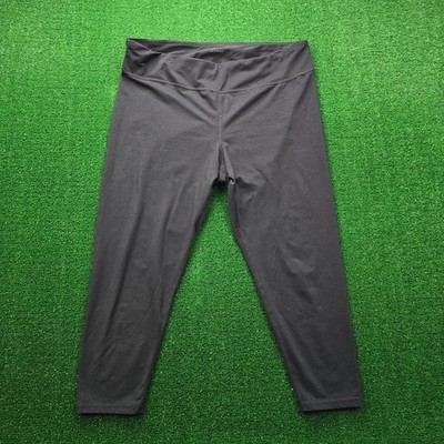 LA Threads Pants Womens 2XL Black High Rise Leggings Capri Athletic Yoga Gym