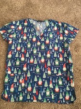 Cassandra O Scrub Top S Small Multicolored