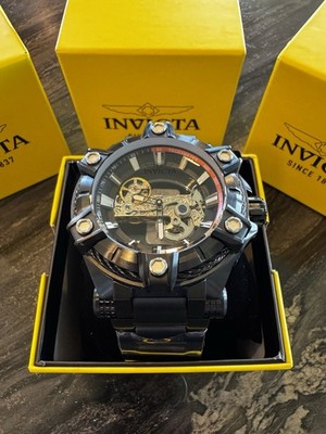 Invicta Bolt Phantom Automatic Men's Watch w/ Skeleton Dial 52mm Black New!