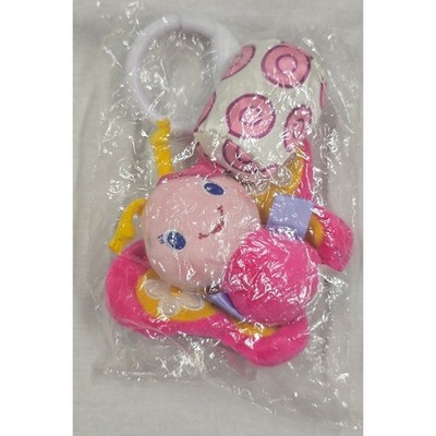 Sozzy Pink Butterfly Plush Baby Stroller Car Seat Hanging Sensory Rattle Toy