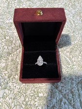 13 carat Mossanite Diamond Ring 925 Sterling Silver