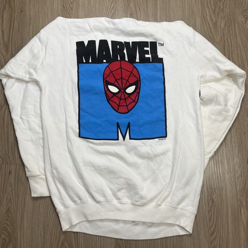 Vintage 90s Marvel Spiderman Sweatshirt M L 1992 Rare Comic 22,5x28 Puff Print - Bild 5 von 7