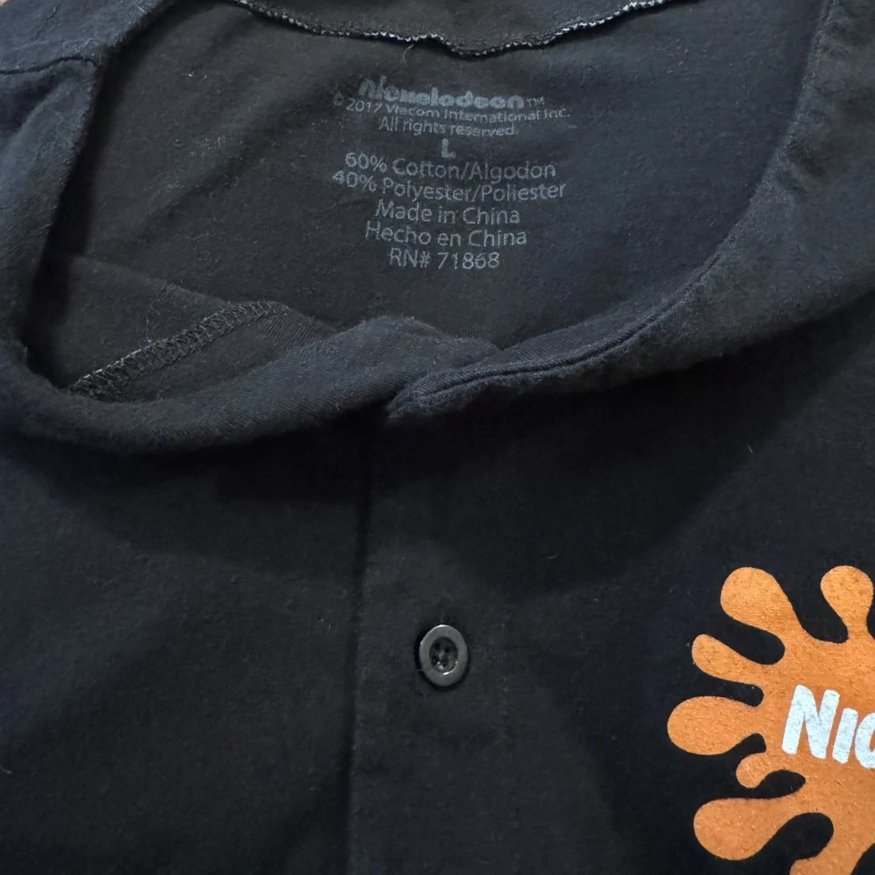 Camisa con botones gráfica mashup de Nickelodeon para hombre talla L 2017 manga corta Rugrat Foto 3 de 3