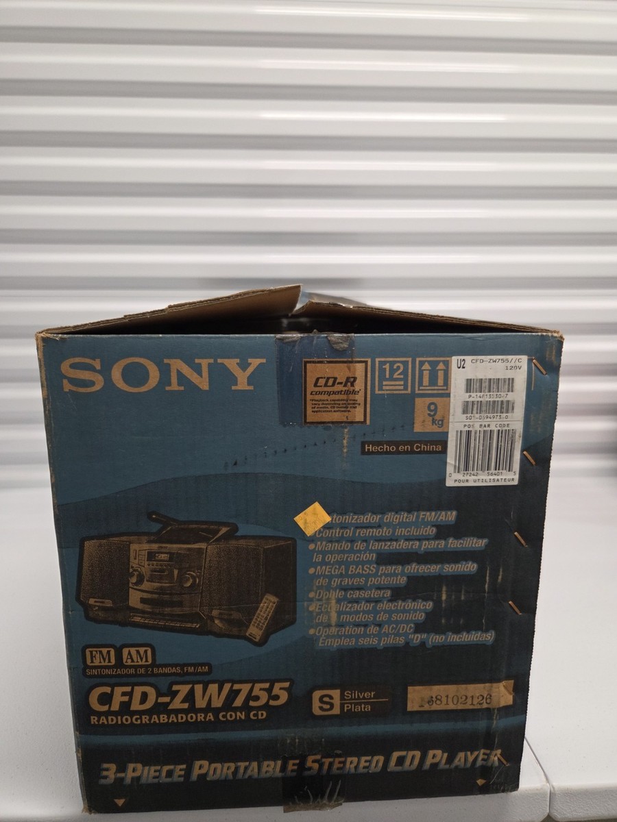 Sony CFD-ZW755 CD/Radio/Cassette Boombox for sale online | eBay