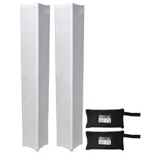 2 ProX 6.56FT White Lycra Cover Sleeves for Quad Truss Segments