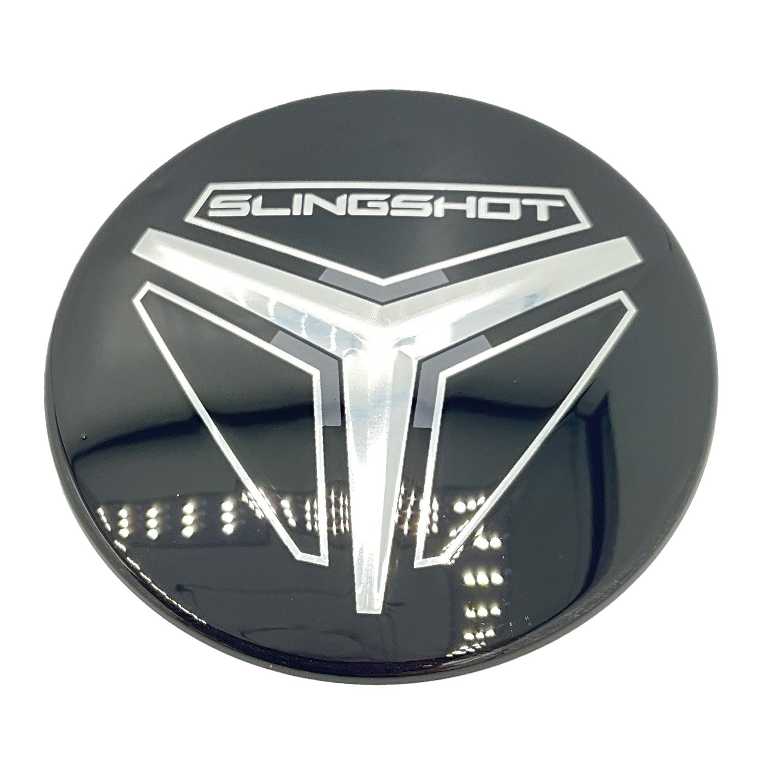 Polaris Center Wheel Cap, Gloss Black, for Slingshot Models - 5450160-266