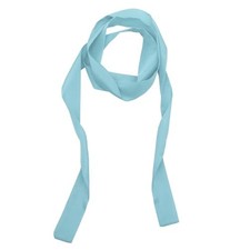 Long Satin Neckerchief Versatile Ribbon Tie Neck Scarf Solid Light Blue-160 3cm