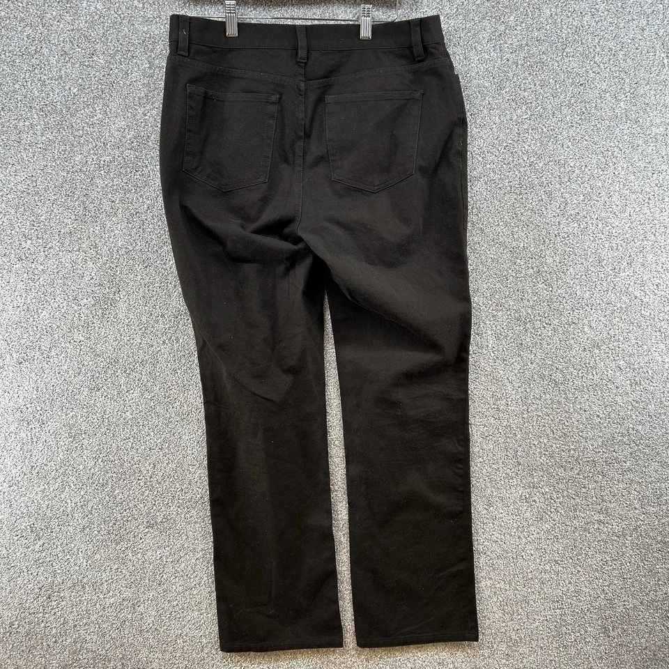 Pantalones de mezclilla para mujer Chaps talla 10 marrón tiro alto pierna recta elásticos Foto 4 de 4