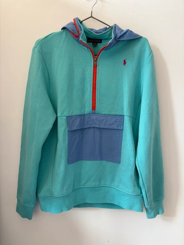Sudadera con capucha Polo Ralph Lauren bloque de colores - verde azulado y azul marino