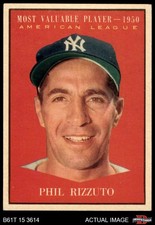 1961 Topps #471 Phil Rizzuto Most Valuable Player Yankees HOF 6.5 - EX/MT+