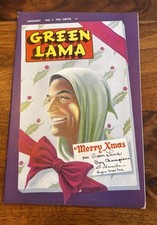 Green Lama 7 Ultra Rare Golden Age Christmas Cover 1946  Pre Code Hero Spark