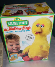 UNUSED Sesame Street Big Bird Story Magic Plush Cassette Book W/ Box 1992 Tyco