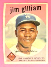 1959 Topps, Los Angeles Dodgers - JIM GILLIAM #306