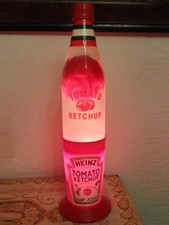 Rare LAMPE LAVE électrique HEINZ TOMATE KETCHUP emblématique VINTAGE occasion sans boîte