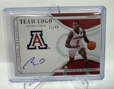 2022 Bennedict Mathurin Auto National Treasures NT Collegiate Team Logo Sig  /49