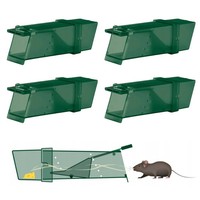 4X Lebendfalle MäUsefalle Mausfalle KöDerfalle Maus Falle FüR Innen Und AußEn