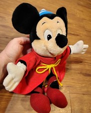 Walt Disney World Mickey Mouse Fantasia Sorcerer 11.5" Plush Stuffed Toy Wizard