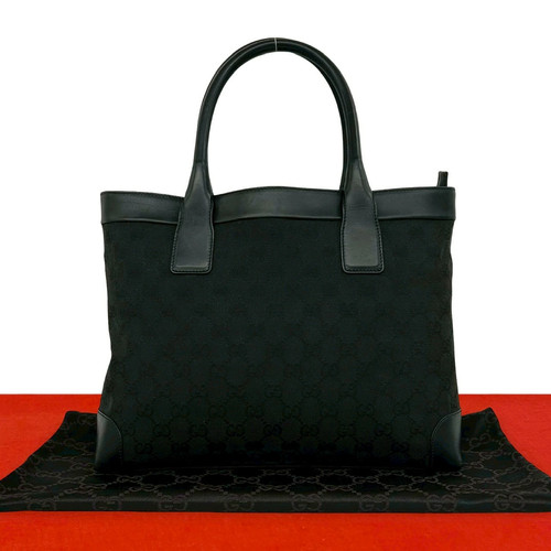 Double Points With Extreme Bag Gucci Gg Pattern Canvas Leather Genuine Handbag T