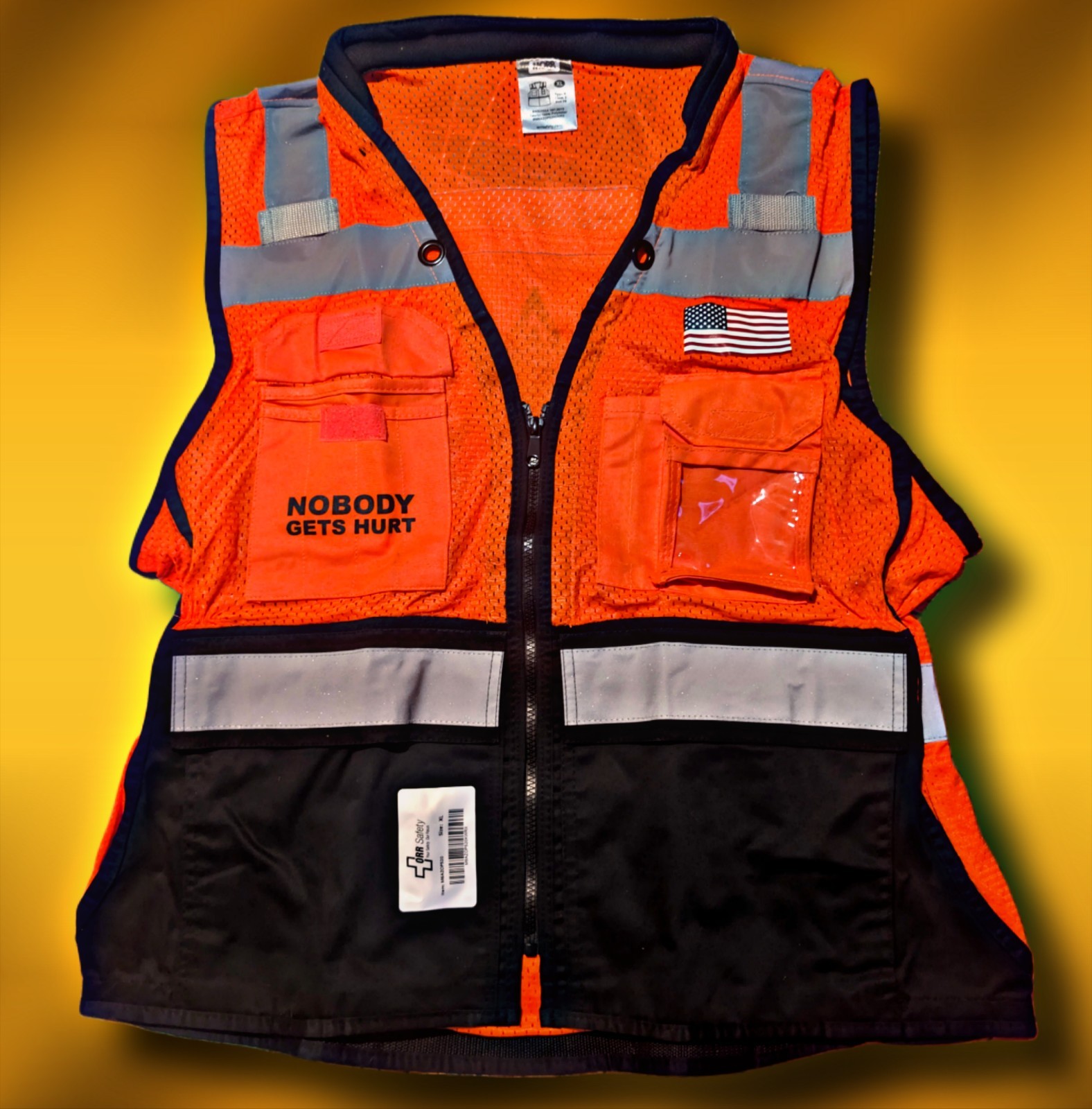 2 Orr Safety Vest HI-VIS Type R Class 2 Not FR ANSI/ISEA 107-2015 XL Work Gear - second product detail image