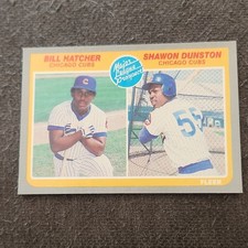1985 Fleer - Billy Hatcher Shawon Dunston #649 Chicago Cubs Baseball Card