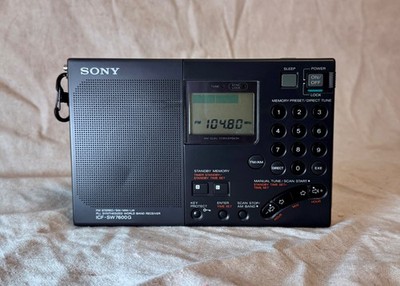Sony ICF-SW7600G World Band Shortwave Radio Receiver w/ Case + Manuals