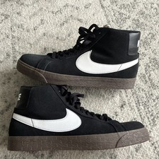 Nike SB Zoom Blazer Mid 864349-010 Talla 11 Negro/Goma Zapatos Zapatos de Skate Excelente