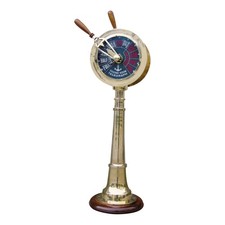 Maschinentelegraph aus Messing auf Holzsocke 92 cm Sea-Club