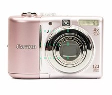Canon PowerShot A1100 IS 12.1 MP 4x Optical Zoom Compact Digital Camera - Pink