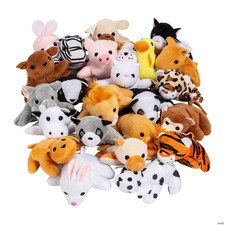 4" Bulk 48 Pc. Mini Pet  Zoo Stuffed Animal Handout Assortment