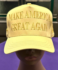 NEW RARE Authentic Gold MAGA Cap 45-47 Official TRUMP 2024 Cali Fame Hat OS