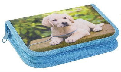 Eberhard Faber 577558 - Federmäppchen Hund, mit 42 Schreibutensilien, Schüleretu
