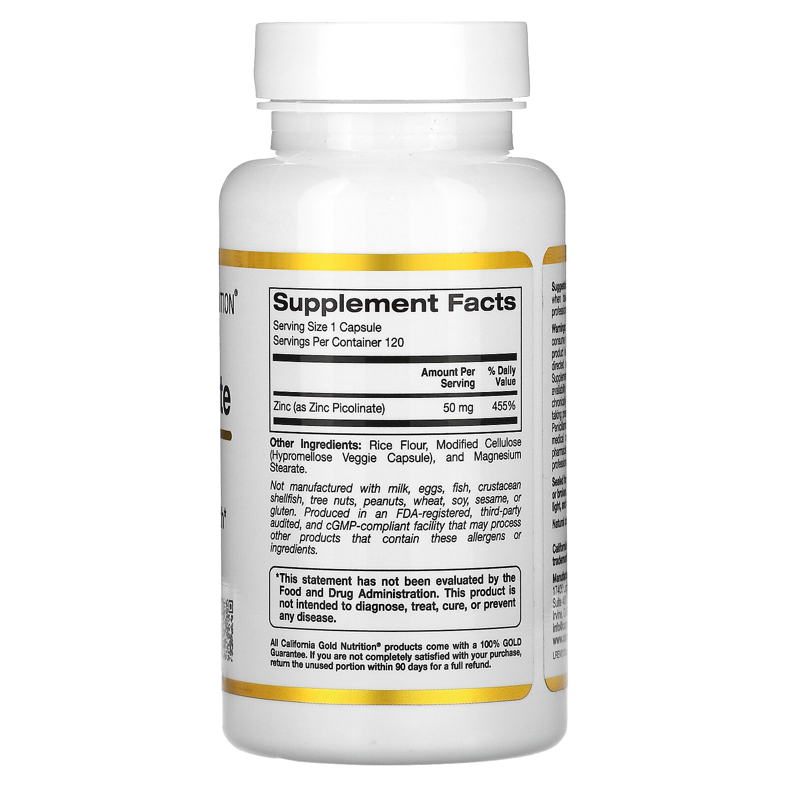 Zinc Picolinate, 50 mg, 120 Veggie Capsules eBay