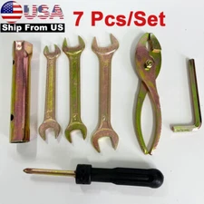  7 Pcs New Universal Motorcycle Tool Kit Spark Plug Spanner Wrench Socket Plier