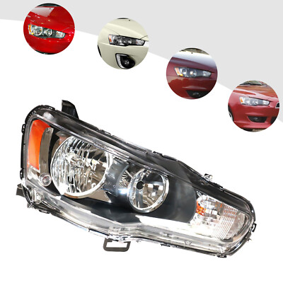 Right Halogen Headlight Passenger Side Headlamp For Mitsubishi Lancer 2008-2017