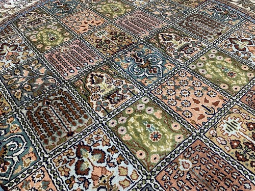 Oriental Round Persian Kashmir Handmade Knotted Silk Carpet Rug Decor 150x150 Fl - Picture 6 of 12