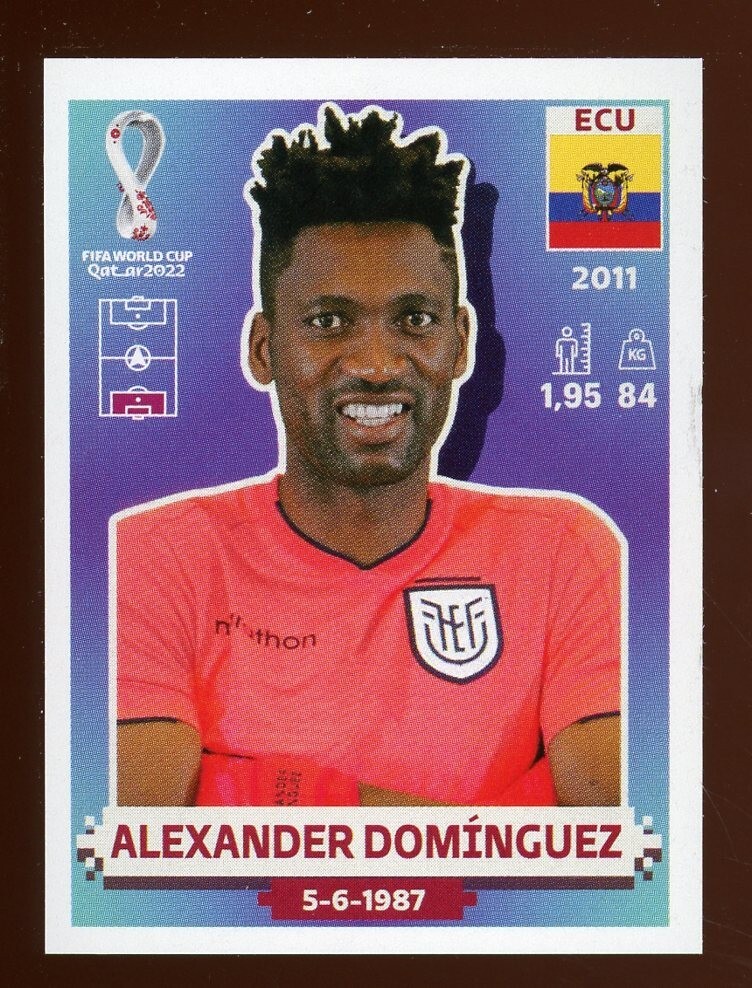 2022 Fifa World Cup Panini Sticker Qatar ALEXANDER DOMINGUEZ Ecuador ECU4