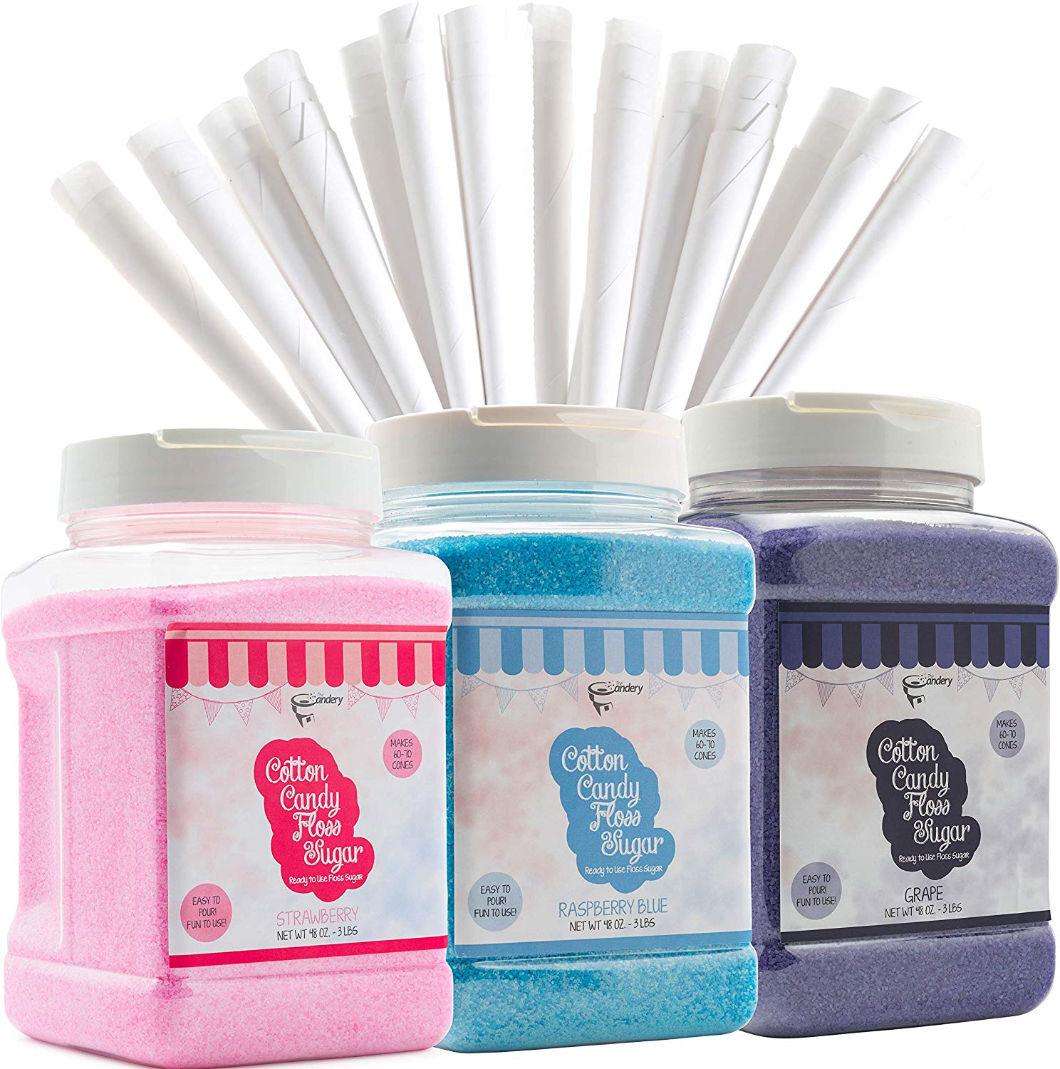 The Candery NEW before selling ☆ Cotton Candy Floss Includes 100 3-Pack Tulsa Mall Sugar Premium