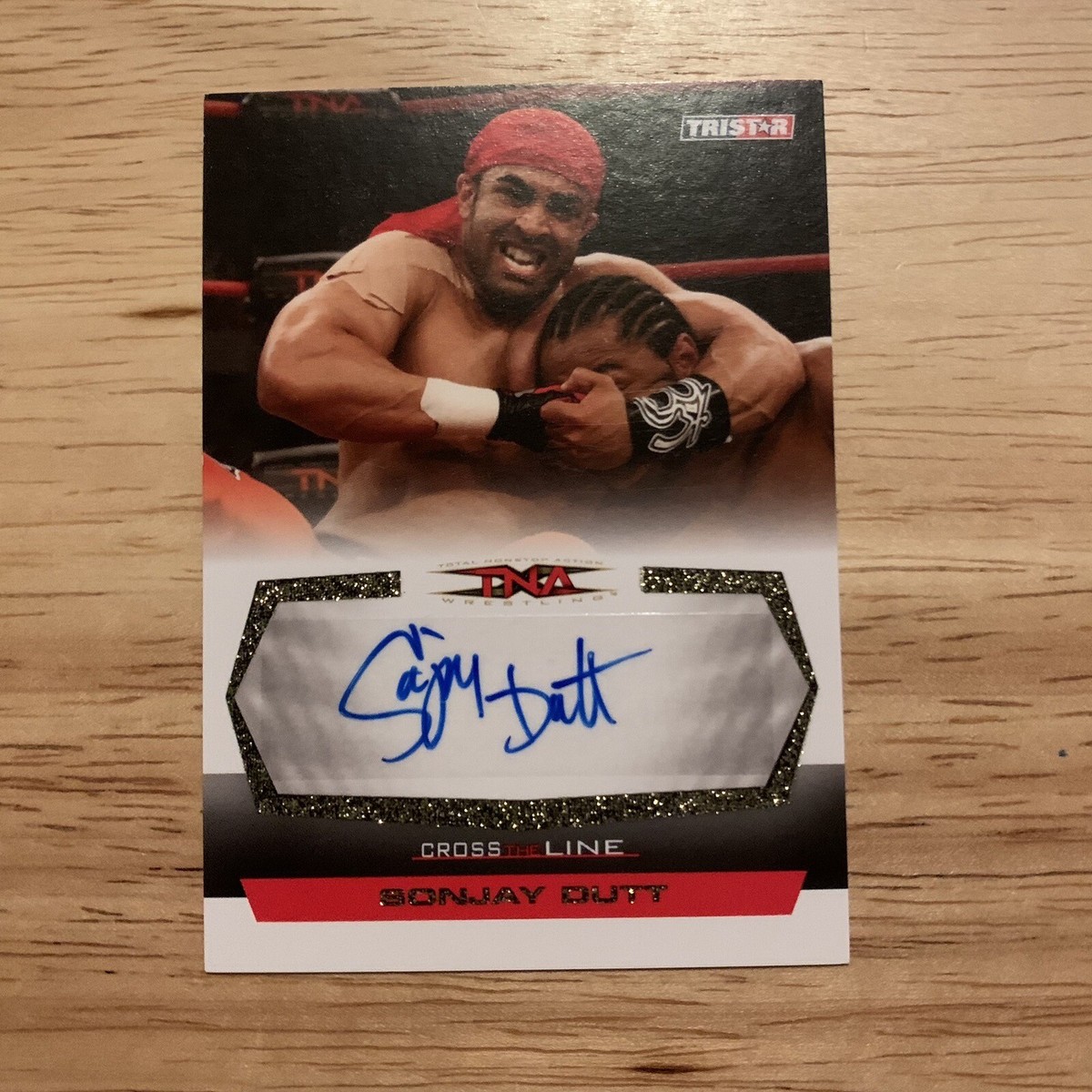 2008 TRISTAR TNA Wrestling Cross the Line Autograph Sonjay Dutt #C