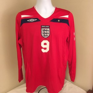 red england football shirt long sleeve