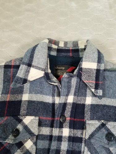Vintage 70s Sears Outerwear Lined Plaid Shirt Jacket - Gr. 36 Reg - See Pics Heavy - Bild 4 von 10