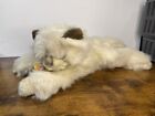 Realistic Plush Cat Soft Classics Long Hair White/Brown 21" 1995