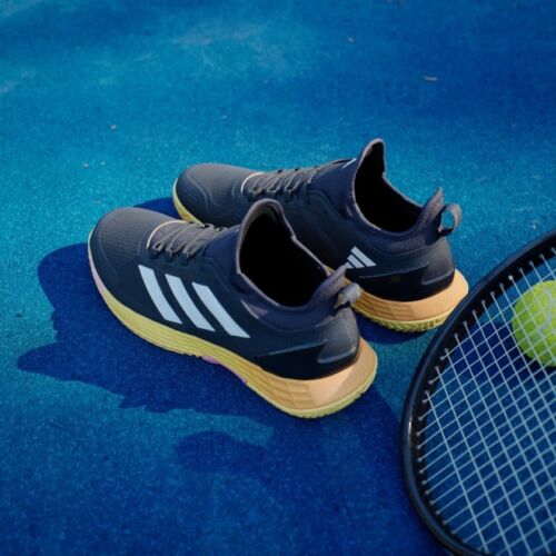 adidas Trainers Mens Adizero Ubersonic 4.1 Tennis Shoes Black Purple - Picture 9 of 10