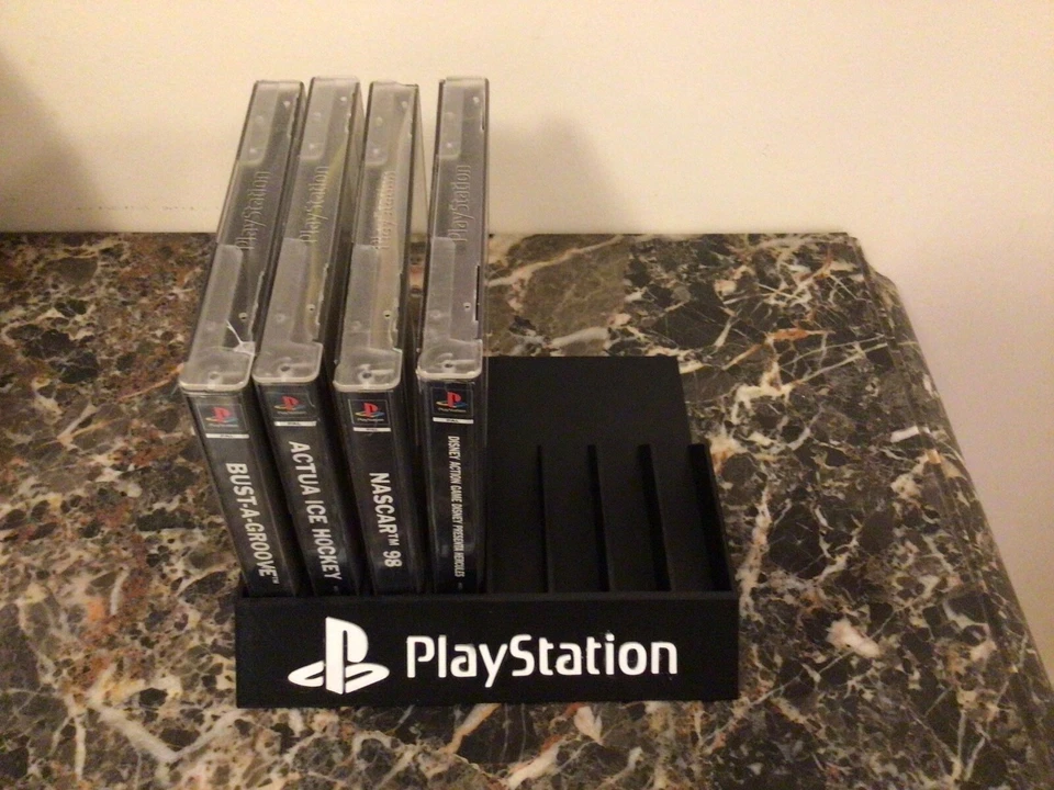 SONY PLAYSTATION 1 GAME STAND SUPPORTO 8 GIOCHI STAMPA 3D NUOVO PORTA GIOCHI - Immagine 2 di 4