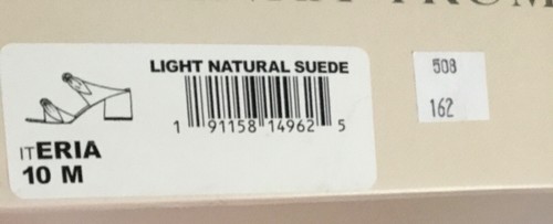 Ivanka Trump Light Natural Nude Suede  Bows itEria Size 10 Sandal New With Box - Picture 5 of 5