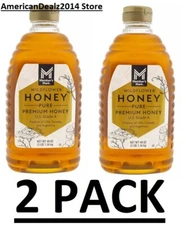 2 PACK - Member’s Mark Wildflower Pure Premium Honey, 48 oz (Total 96 oz) FRESH!